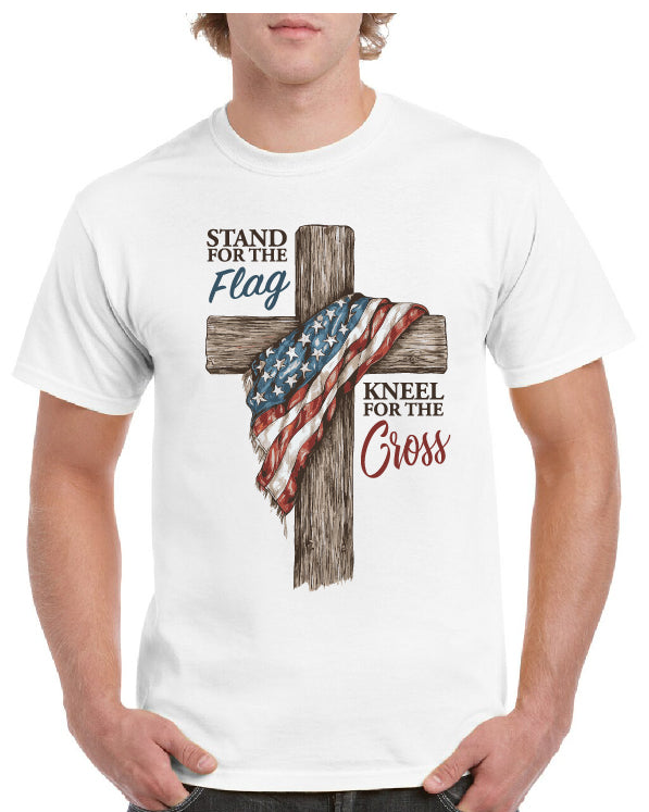 Stand For The Flag, Kneel For The Cross Tee