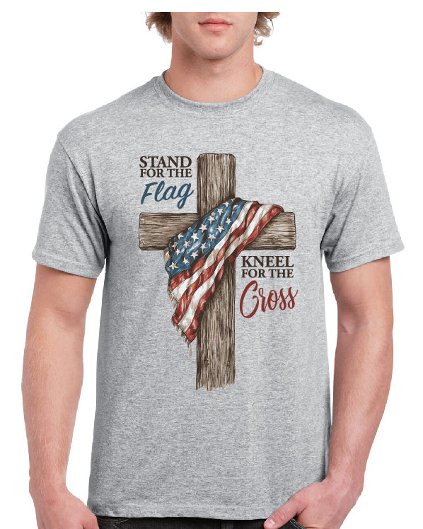 Stand For The Flag, Kneel For The Cross Tee