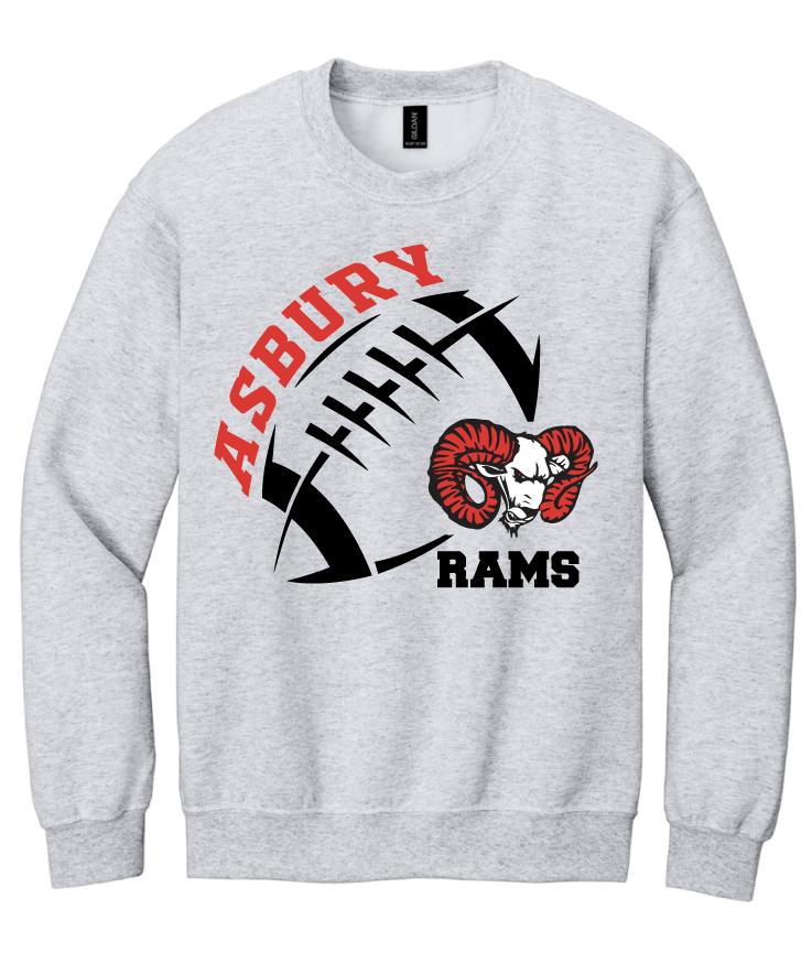 Rams Big Football Asbury High School Sweatshirt