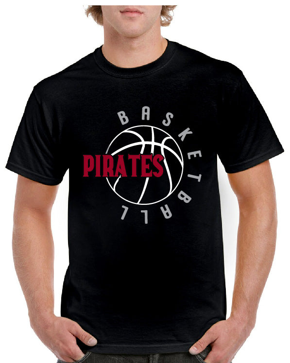 BALL PIRATES WITH BASKETBALL OUTLINE