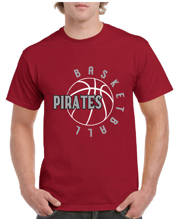 BALL PIRATES WITH BASKETBALL OUTLINE