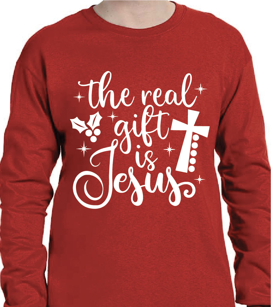 THE REAL GIFT IS JESUS SWEATSHIRT