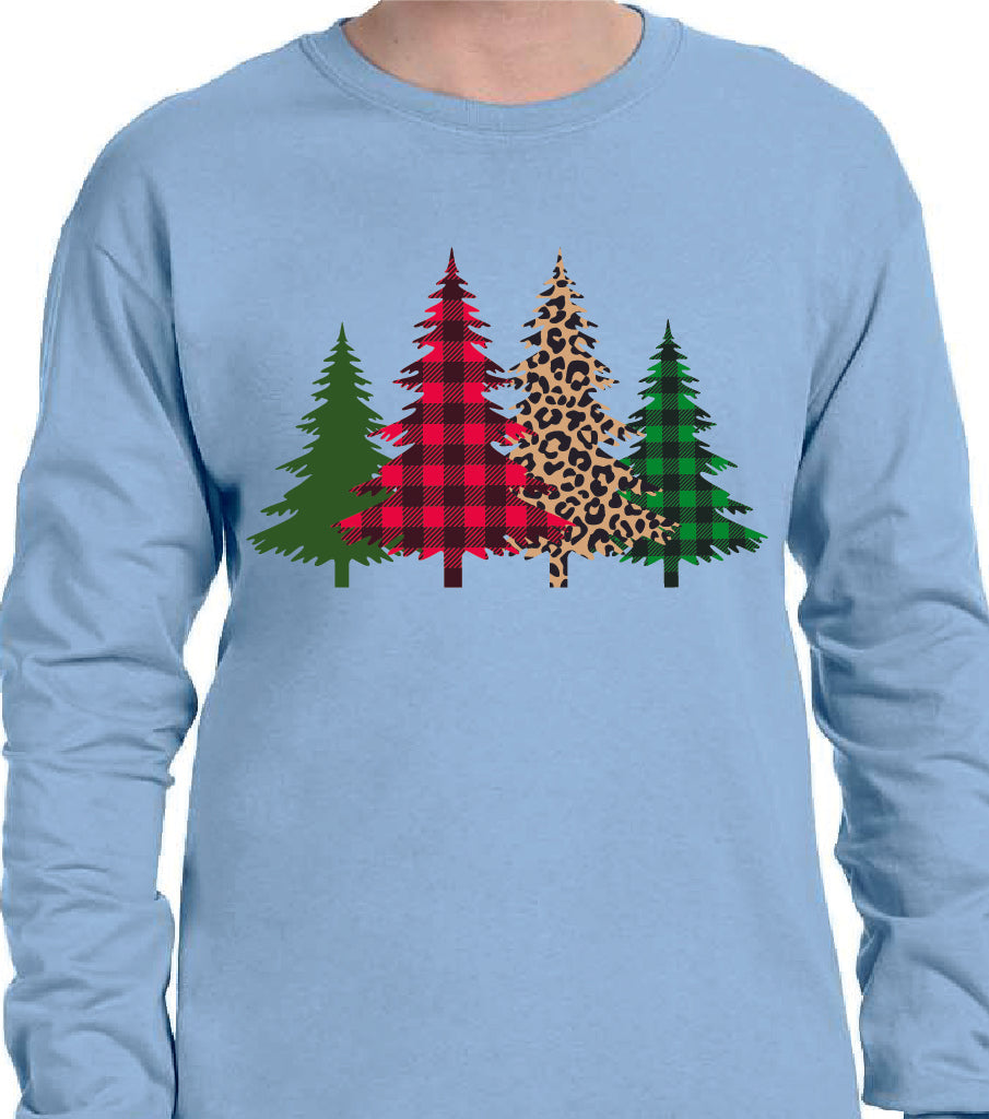 PLAID LEOPARD CHRISTMAS TREES