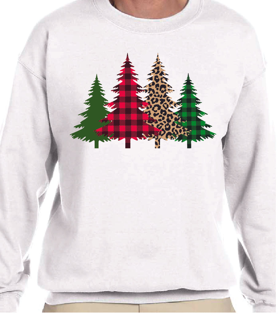 PLAID LEOPARD CHRISTMAS TREES