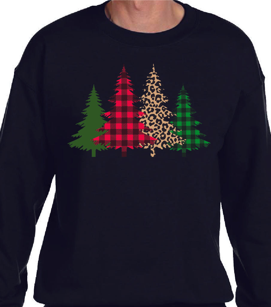 PLAID LEOPARD CHRISTMAS TREES