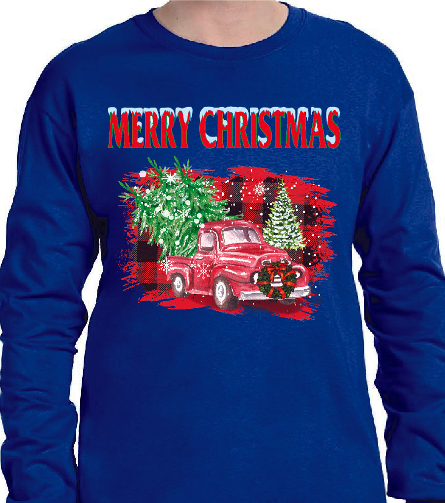 MERRY CHRISTMAS ANTIQUE TRUCK SWEATSHIRT