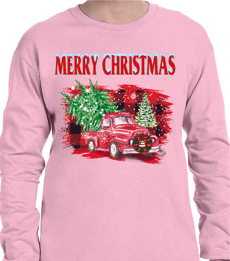 MERRY CHRISTMAS ANTIQUE TRUCK SWEATSHIRT