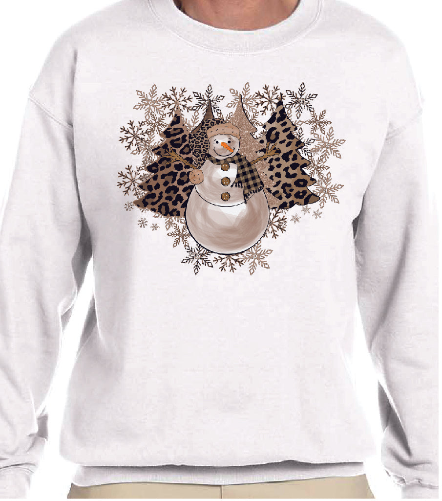 SNOWMAN LEOPARD PRINT TREES