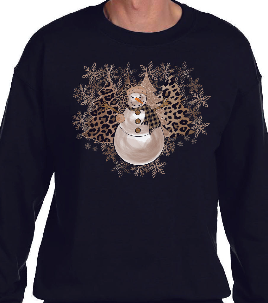 SNOWMAN LEOPARD PRINT TREES