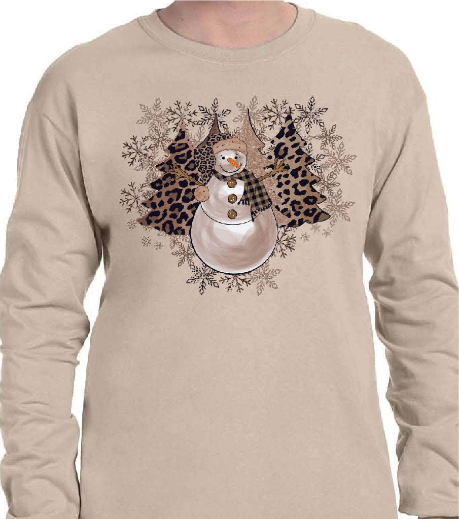SNOWMAN LEOPARD PRINT TREES