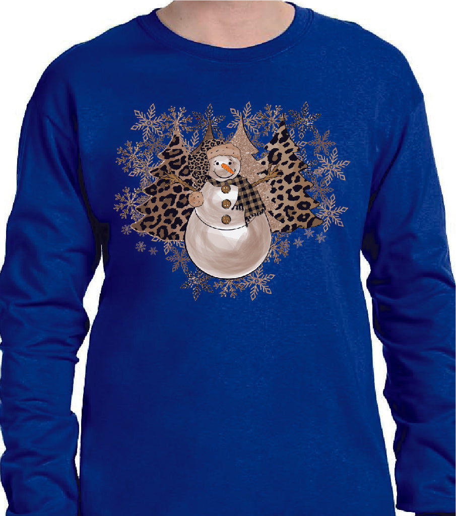 SNOWMAN LEOPARD PRINT TREES