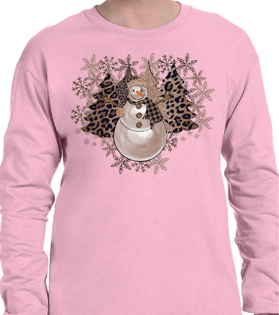 SNOWMAN LEOPARD PRINT TREES