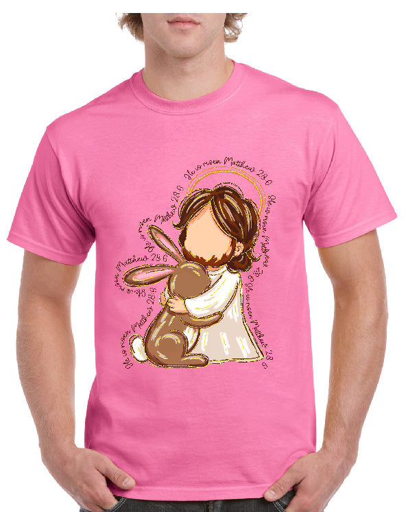 Brush Strokes Jesus with Bunny
