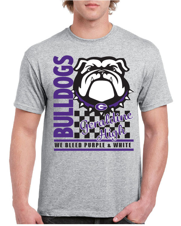 GERALDINE BULLDOGS WE BLEED PURPLE