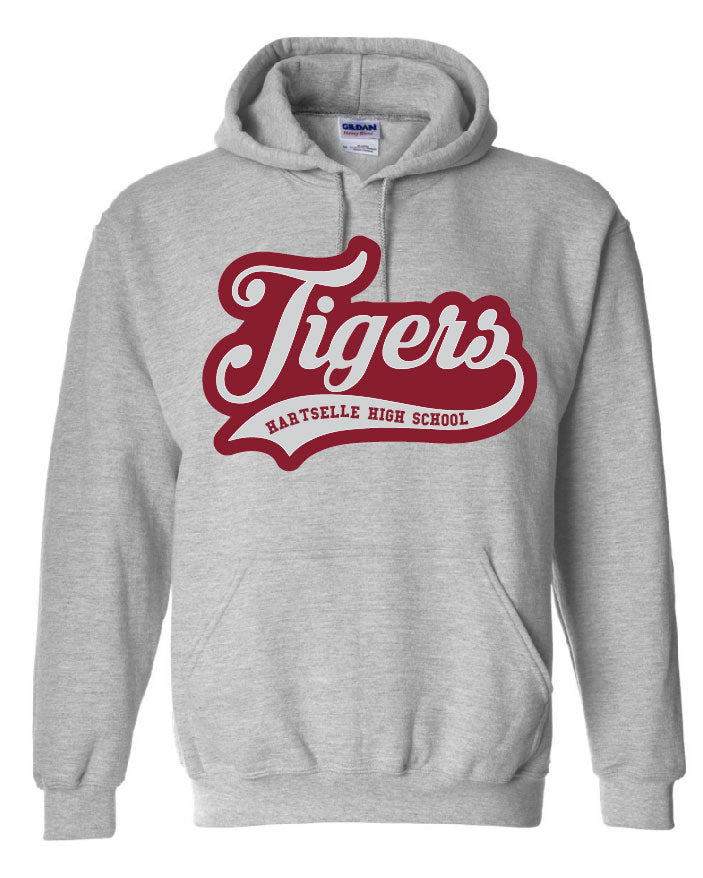 Tigers Outline Swoosh Hartselle High School Hoodie