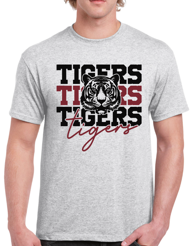 Tigers Words and Head Hartselle High School Tee