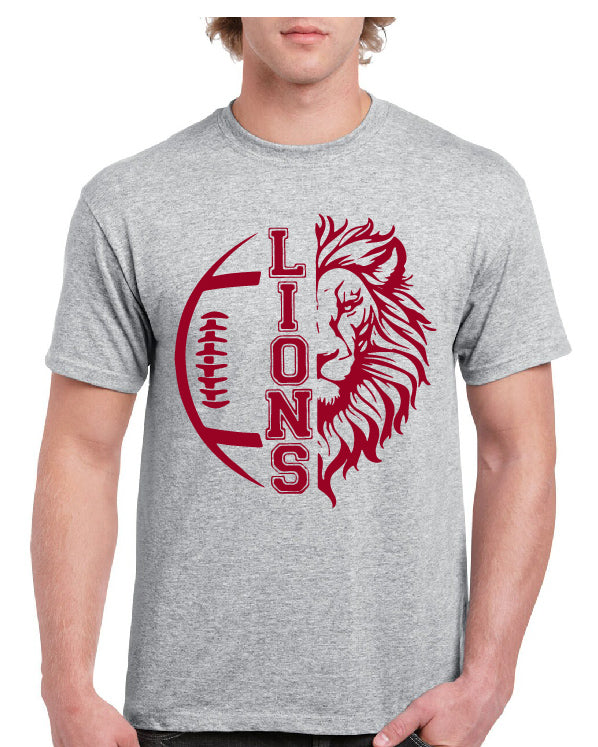 Lions Head Football Tee Split