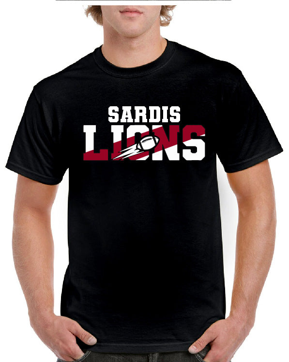 SARDIS LIONS SPIT FOOTBALL TEE