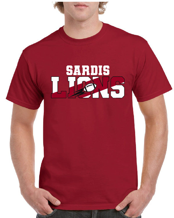 SARDIS LIONS SPIT FOOTBALL TEE
