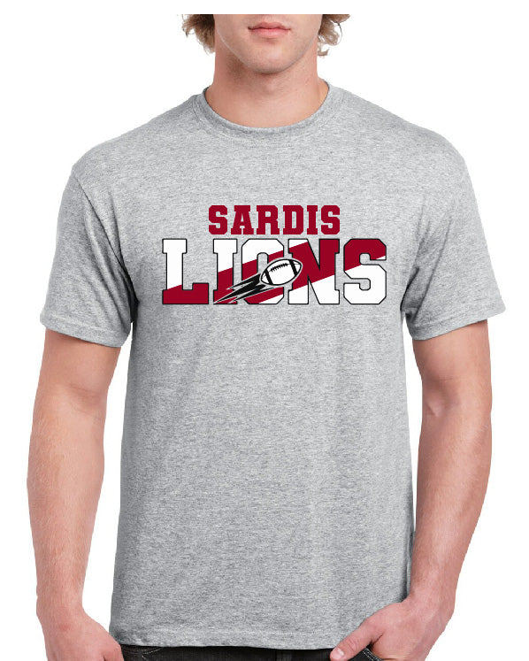 SARDIS LIONS SPIT FOOTBALL TEE