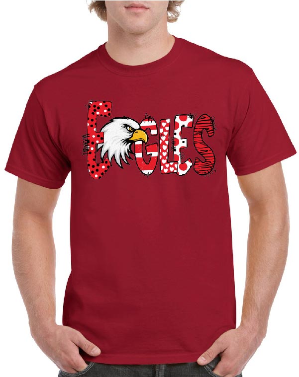 Eagles Pattern Fun Text Tee