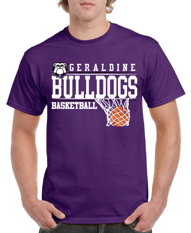GERADINE BULLDOGS BASKETBALL MASCOT TEE
