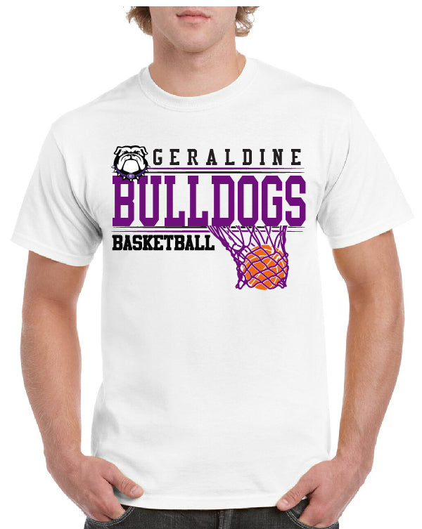 GERADINE BULLDOGS BASKETBALL MASCOT TEE