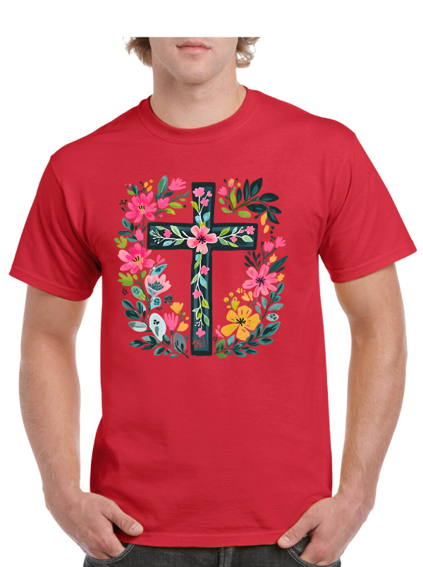 He is Risen Cross Easter Tee