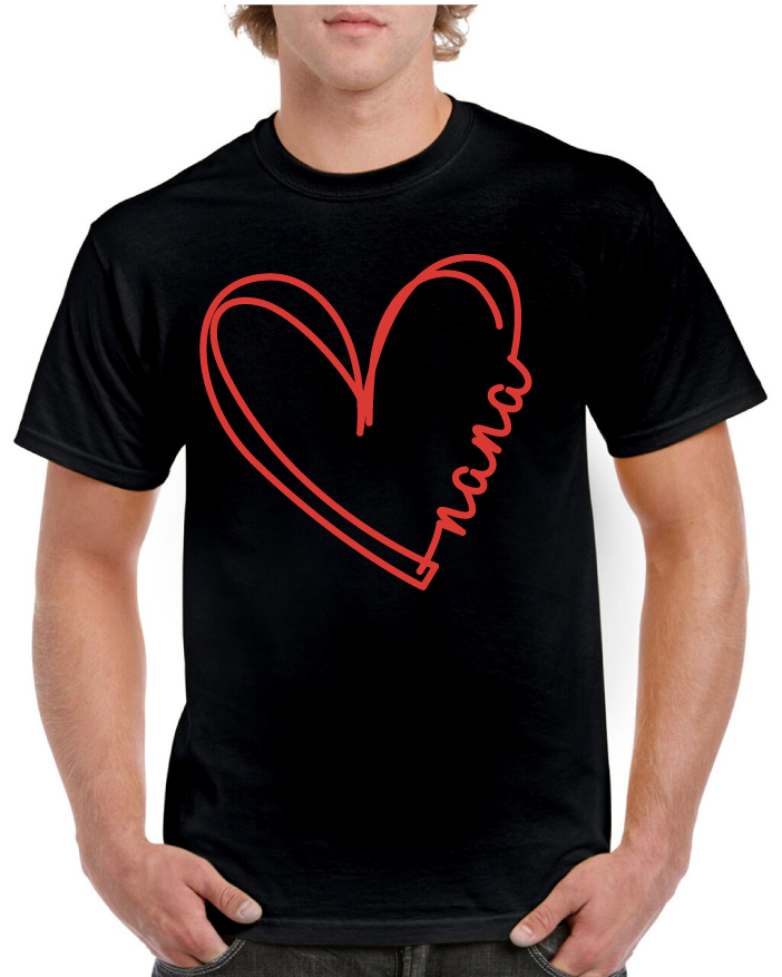 Nana Heart Valentine's Tee