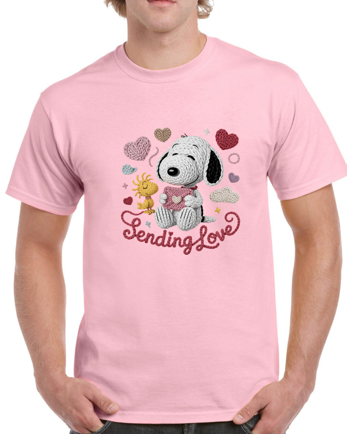 Snoopy Sending Love Valentine's Tee
