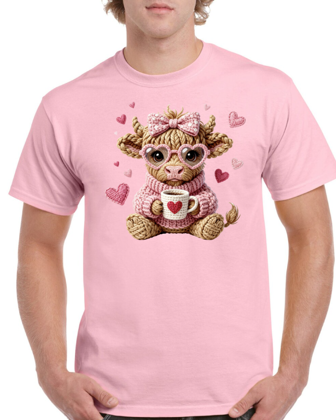 Coffee Cow Valentine's Tee