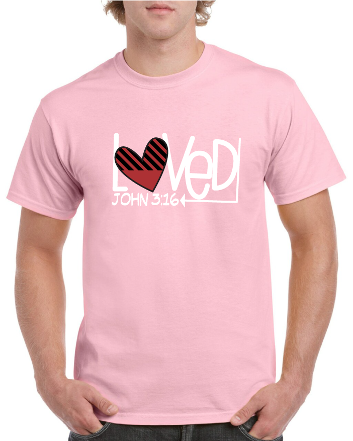 Loved John 3:16 Valentine's Tee