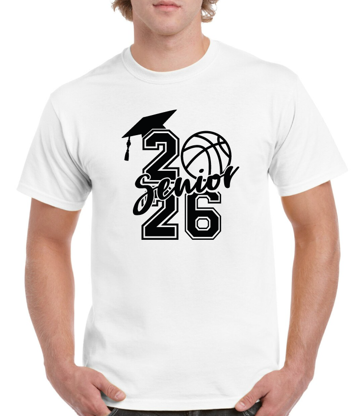 Basketball Grad Hat 2026 Senior Tee