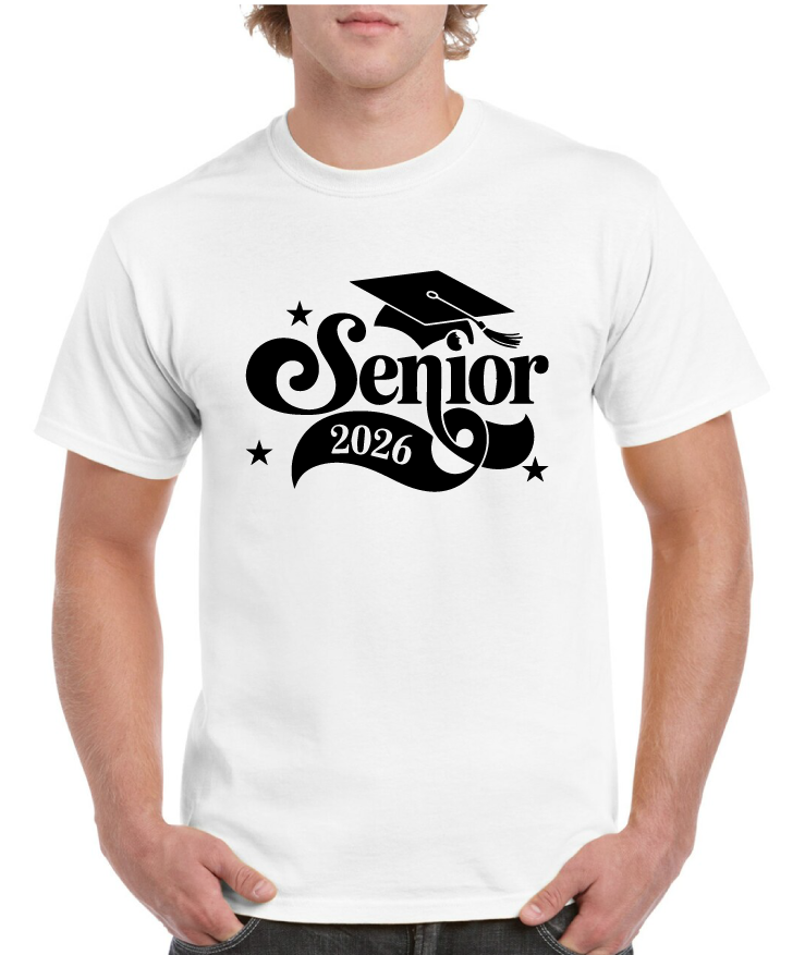 Senior 2026 Stars And Hat Senior Tee