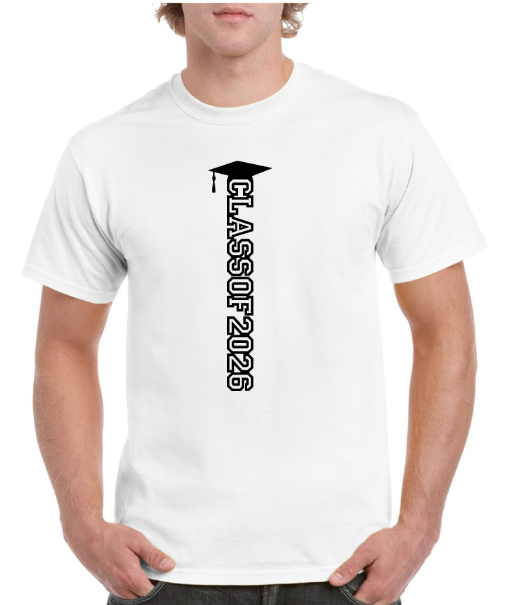 Tall Class Of 2026 With Hat Senior Tee