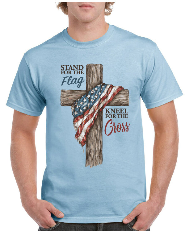 Stand For The Flag, Kneel For The Cross Tee