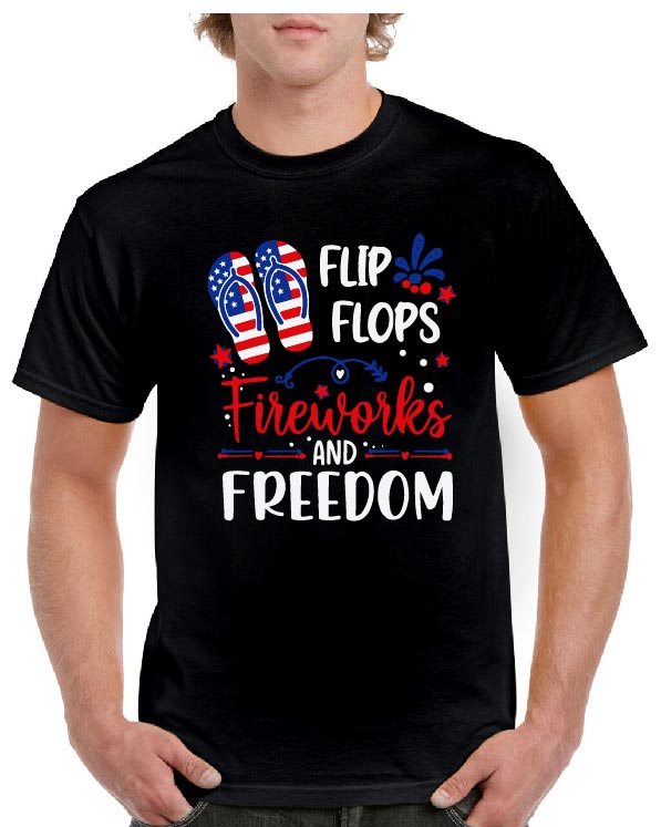 Flip Flops, Fireworks & Freedom tee