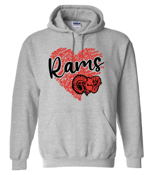 Rams Heart Asbury High School Hoodie