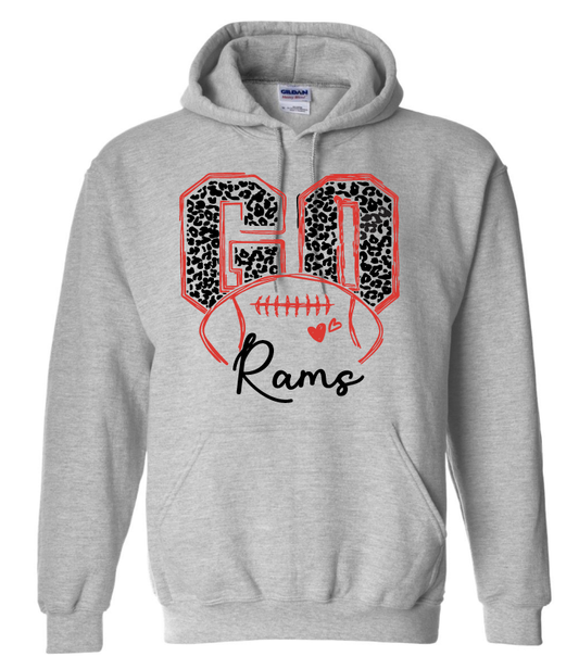 Go Rams Football Asbury High School Hoodie