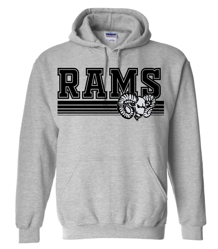 Rams Underlined Asbury High School Hoodie