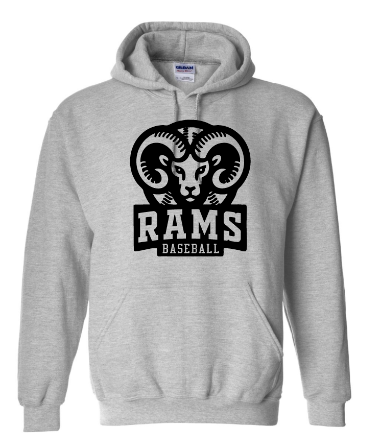 Rams Baseball Asbury High School Hoodie