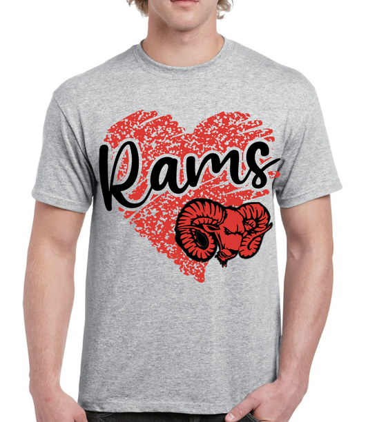 Rams Heart Asbury High School Tee
