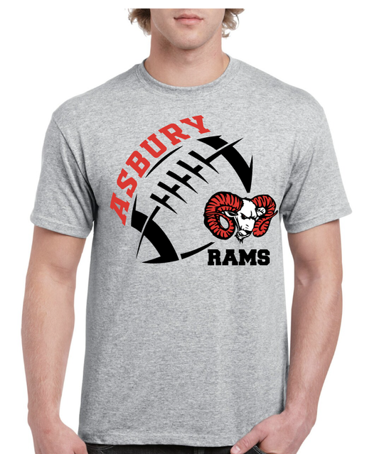Rams Big Football Asbury High School Tee