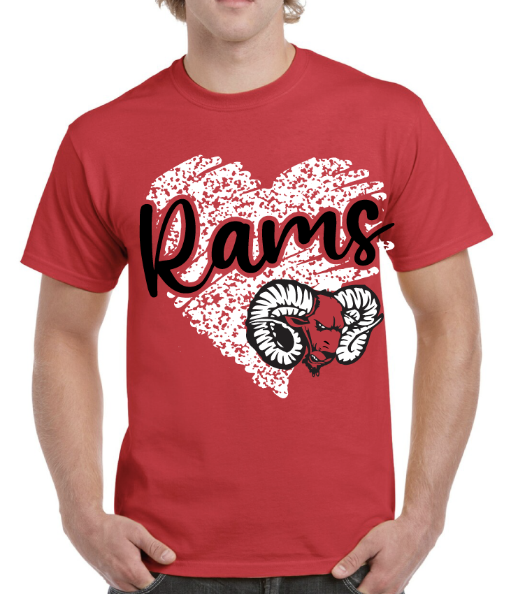 Rams Heart Asbury High School Tee – DIXIE DESIGNS