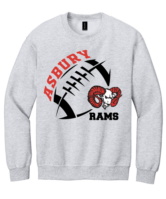 Rams Big Football Asbury High School Sweatshirt