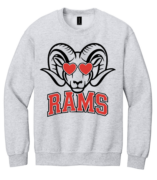 Rams Heart Eyes Asbury High School Sweatshirt