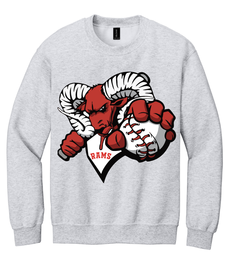 Ram Baseball Player Asbury High School Sweatshirt