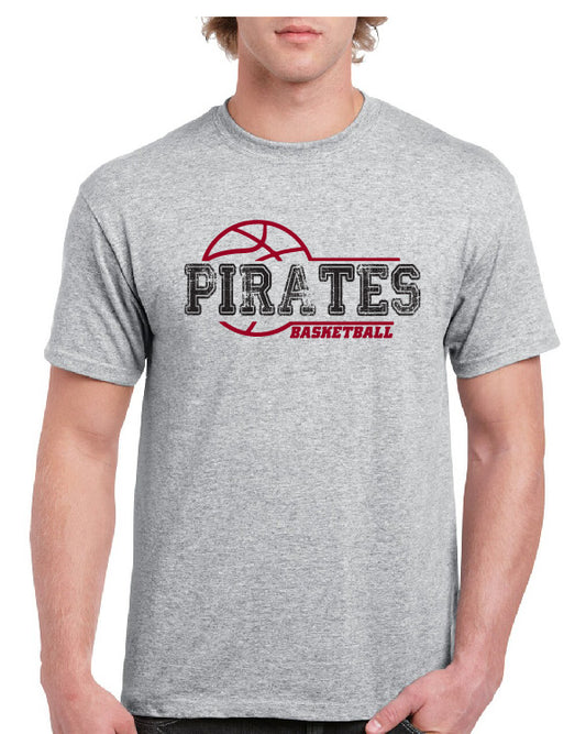 PIRATES BASKETBALL DISTRESS TEE