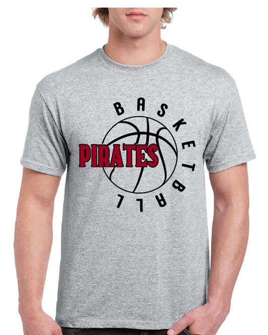 BALL PIRATES WITH BASKETBALL OUTLINE