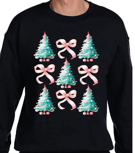 PINK AND TEAL CHRISTMAS TREE SHIRT